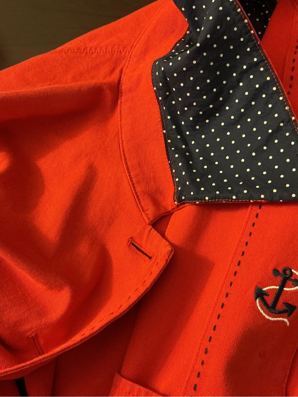 L.L. Bean Red Button-Front Jean Jacket - Picture 6 of 12